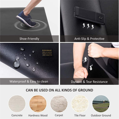 Large Exercise Mat 6'X4'/6'X5'/6'X6'(7Mm), Thick Workout Mats for Home Gym Flooring, Extra Wide Non-Slip Durable Cardio Mat, Shoe Friendly, Perfect for Plyo, MMA, Jump Rope, Weights, Fitness